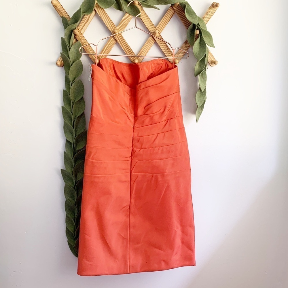 Roland Nivelais Orange Silk Dress - Picture 2 of 8